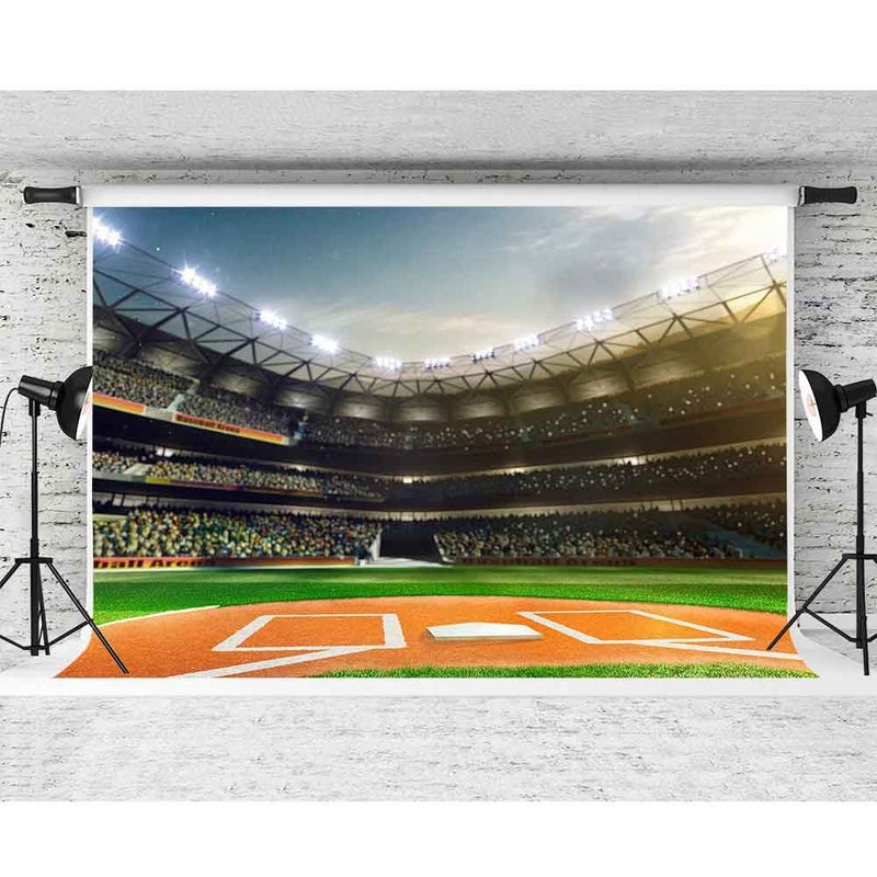 FHZON 10x7ft High-end Baseball Stadium Backdrop Ballpark Auditorium Light Photography Background Themed Party Artistic Portrait YouTube Backdrops Photo Booth Studio Props PFH184 - Image 4